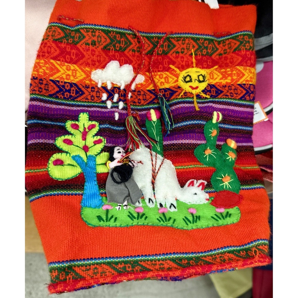 Isabella Mia Peruvian Mulitcolor Llama Cactus Sun Backpack
